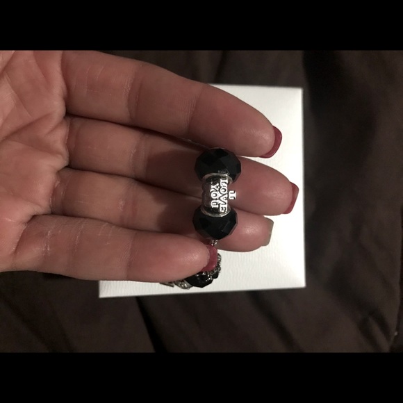 Vintage/Retired Pandora Bracelet Black Crystal and sterling! - Picture 6 of 12